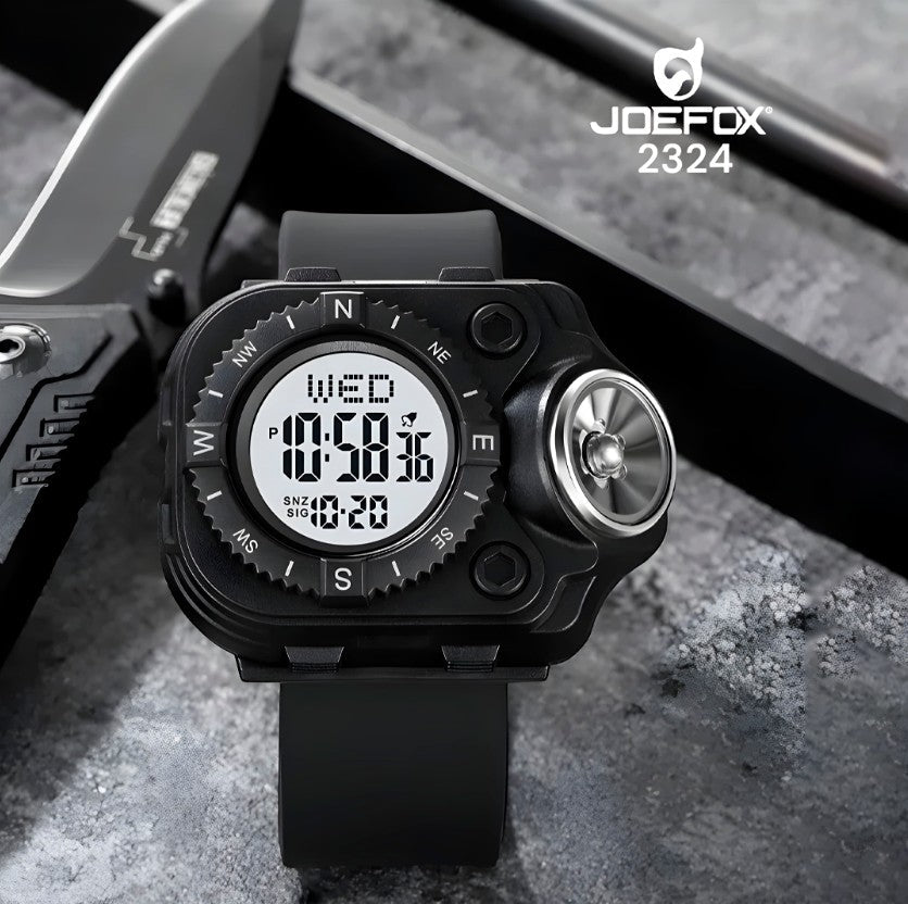 💡🔥 Más Que Un Reloj: Linterna, Estilo y Resistencia en Tu Muñeca